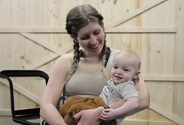 mom and baby fitness session at CrossFit Justice